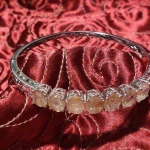 Golden Rutilated Quartz Gemstone Bracelet
